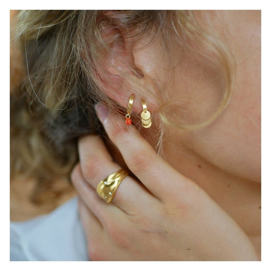 Petite raindrops hoops silver