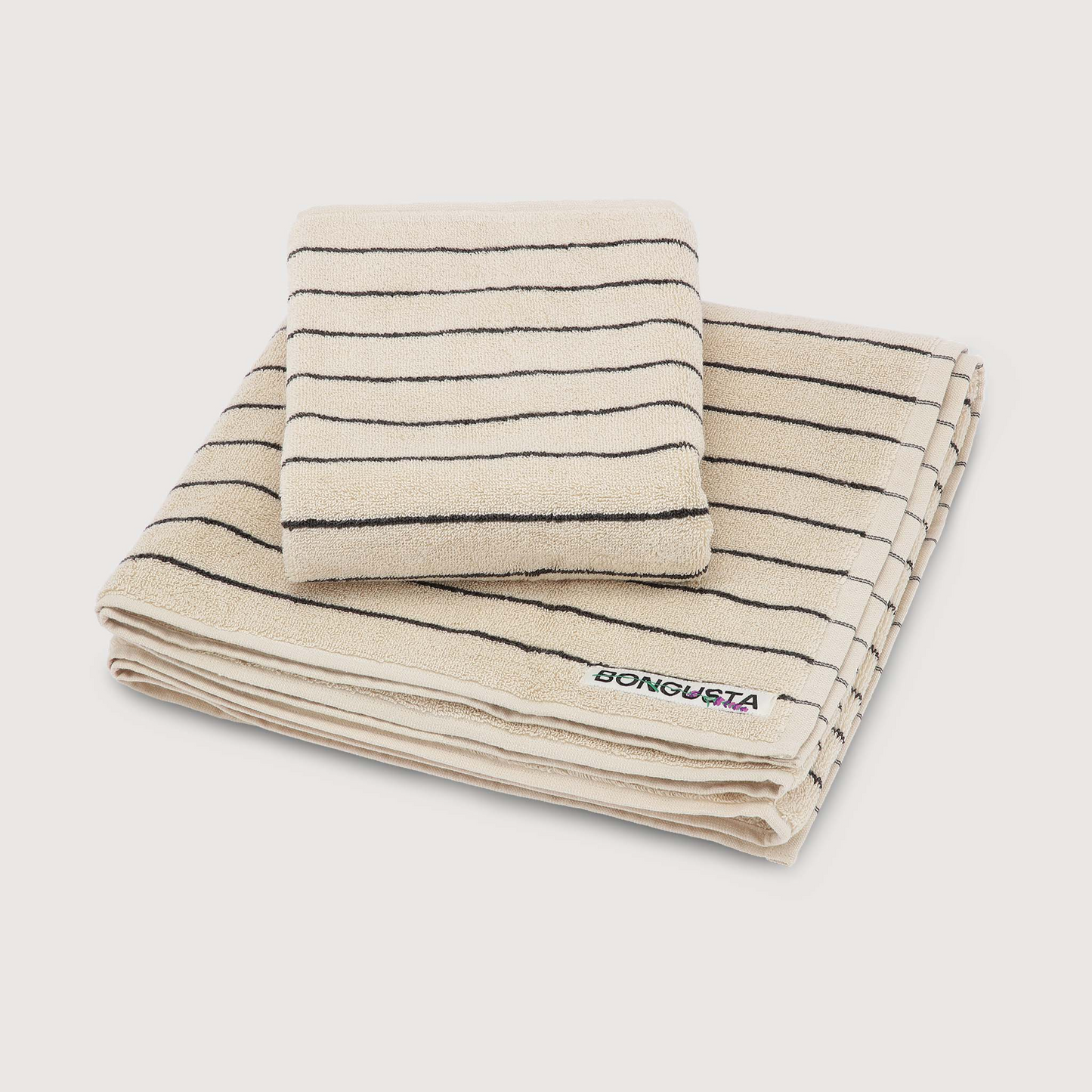 Naram Bath towel / Creme & Ink