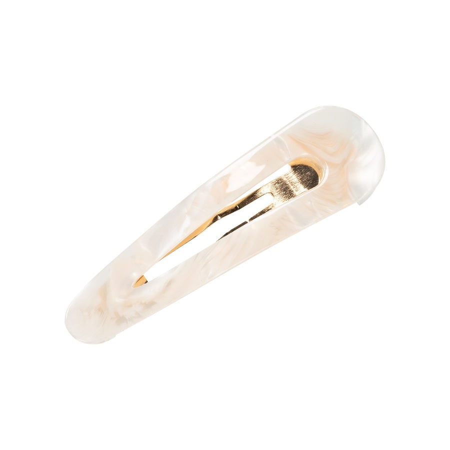 Large Click hårspænde / Cream