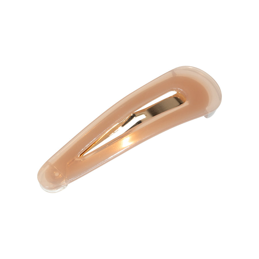 Large Click hårspænde / Beige