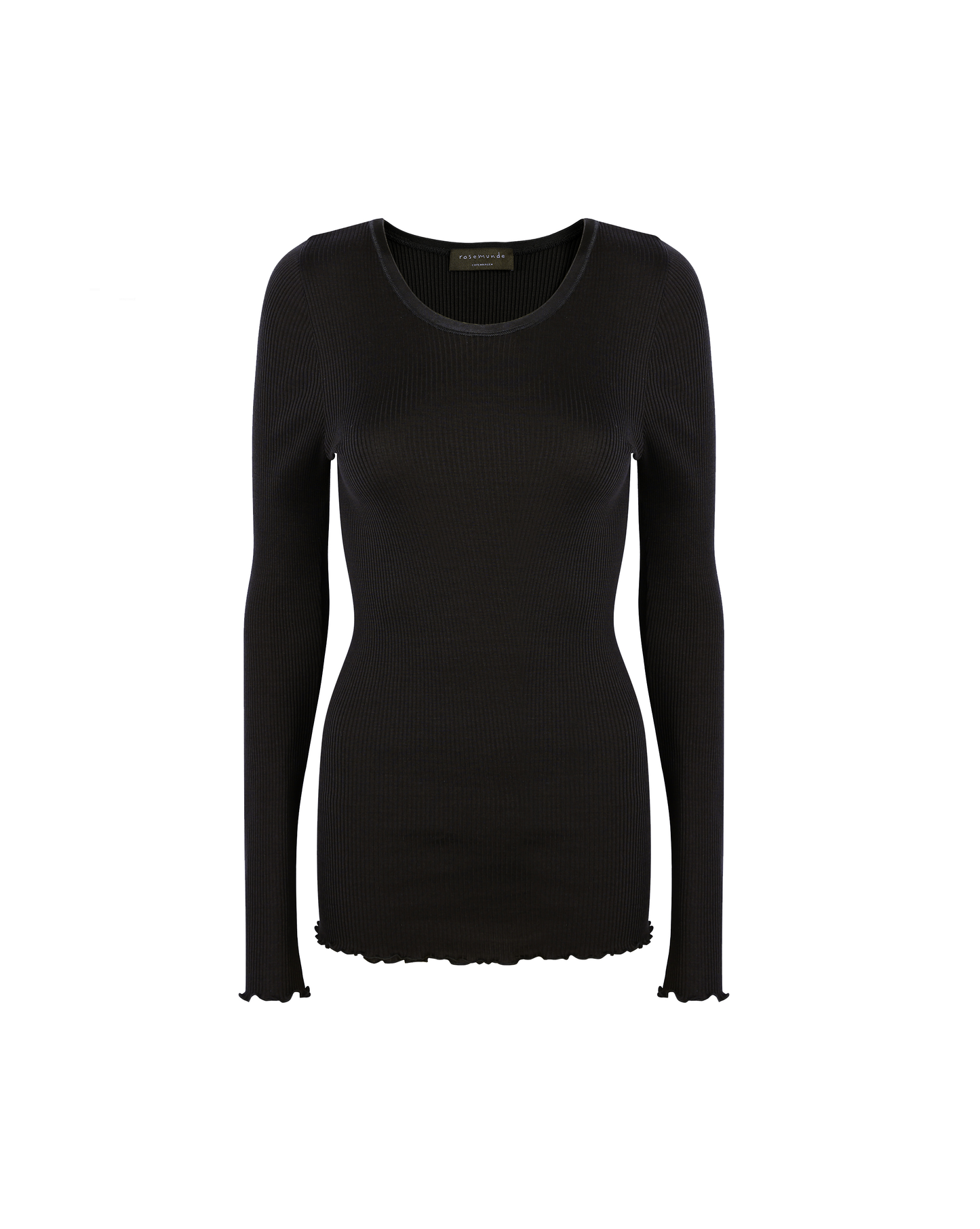 Silk shirt with elastic band / Black