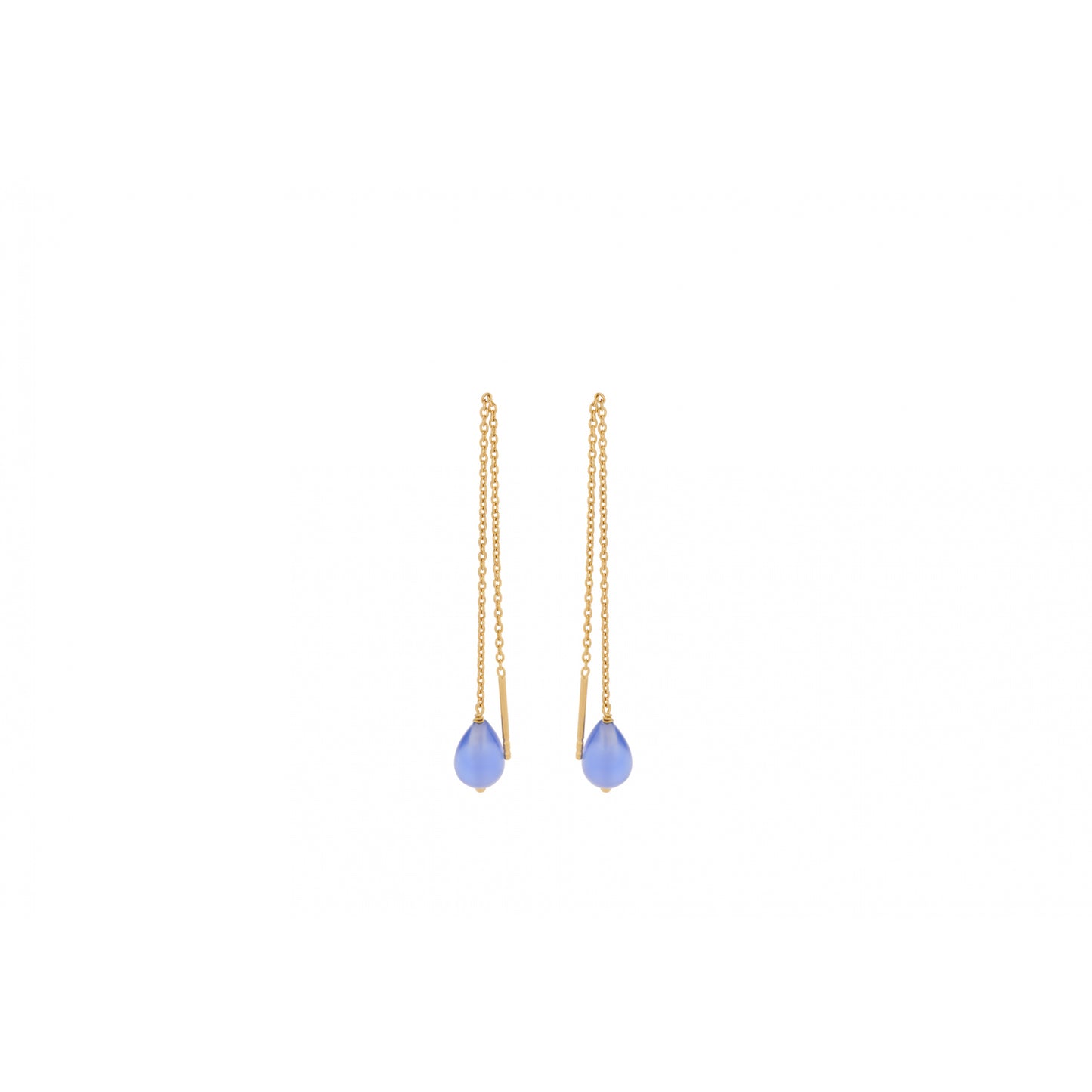 Aqua blue earchains