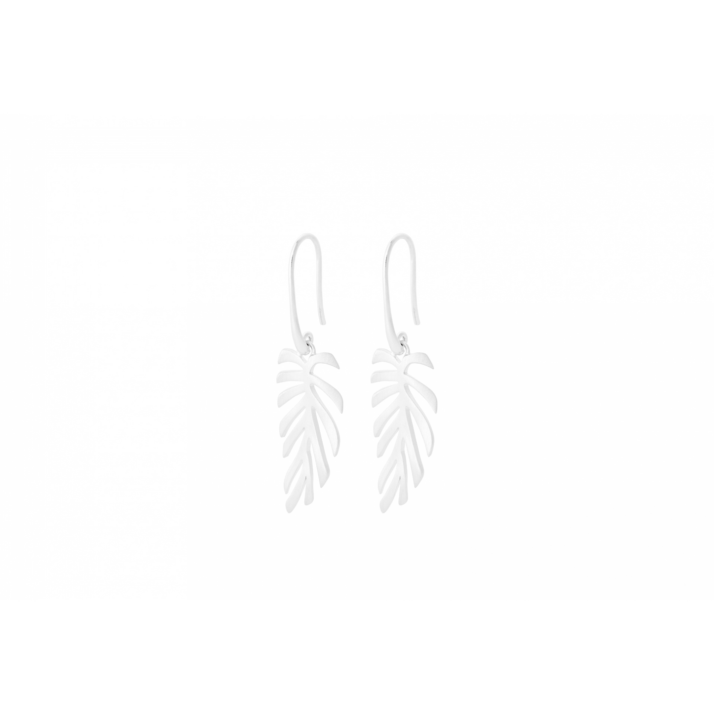 Fern leaf earhook silver