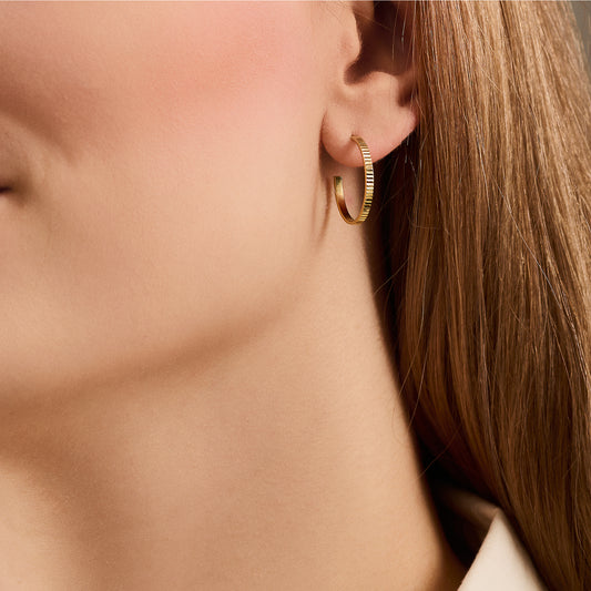 Sea Reflection Hoops Silver