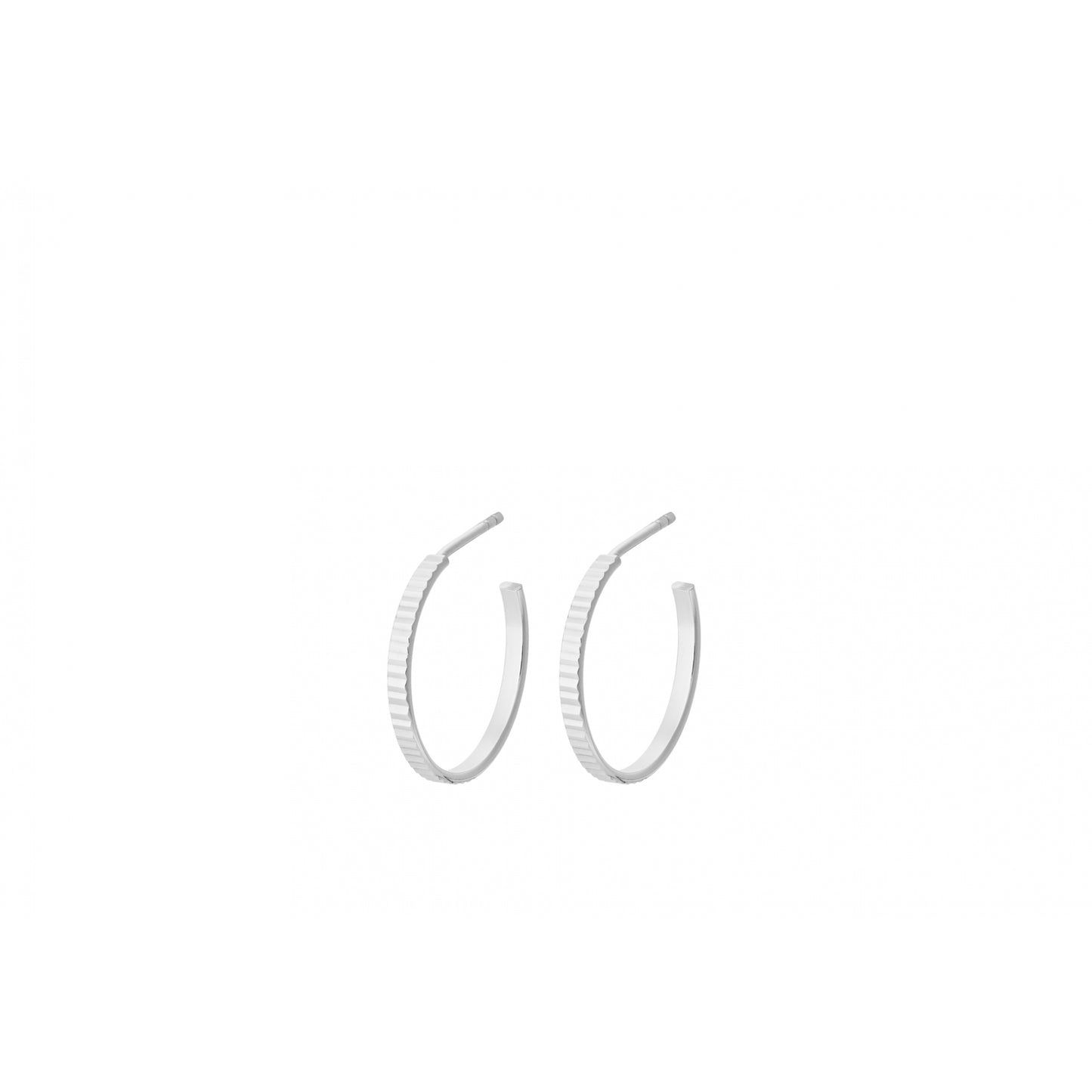 Sea Reflection Hoops Silver