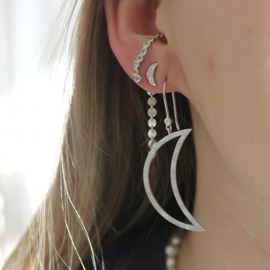 Petit bella moon earring silver