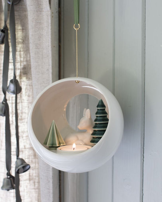 WINTER STORIES FAWN HANGING VOTIVE