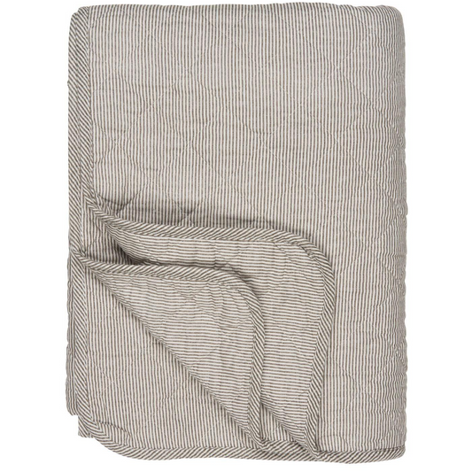 Quilt hvide og jordfarvede mælkedrengestriber