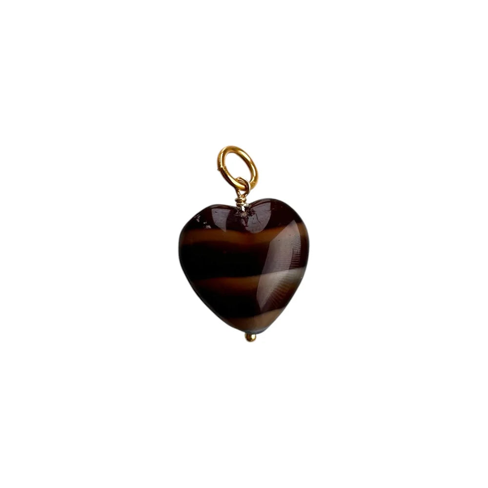 FRENCH GRANDE HEART / Vedhæng / Mocca