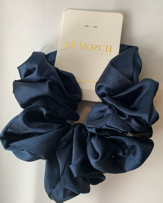 Silk MEGA Scrunchie / navy blue