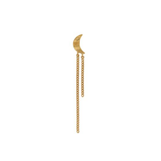 Petit Bella Moon Earring with Two Chains / Single