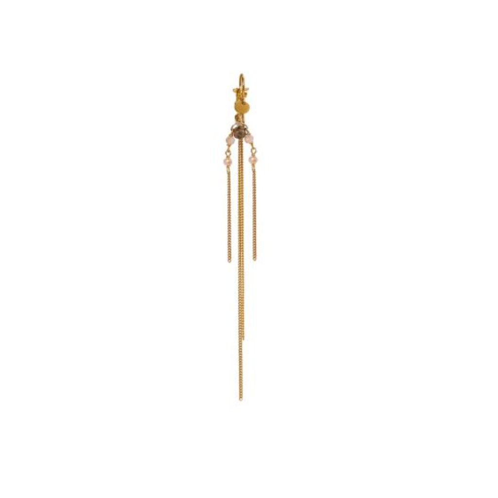Bounce Earring with Chains and Behind Ear Pendant / Single