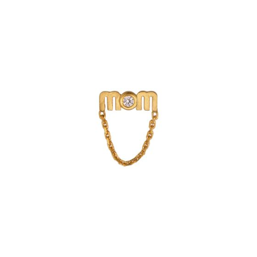 Ny Wow Mom Mini with Chain Earring / Guld