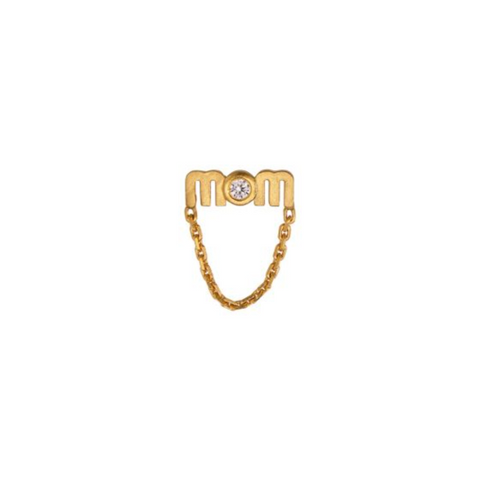 Ny Wow Mom Mini with Chain Earring / Guld