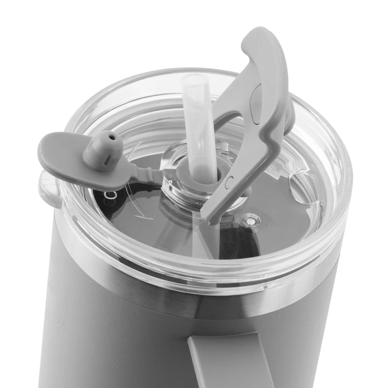 Thermo Cup with Straw 885 ml / Light Grey