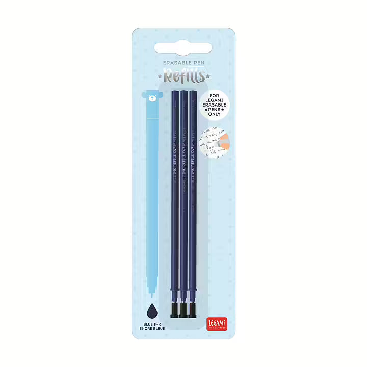 Refills til Erasable gel pens / 3 stk. / Blå