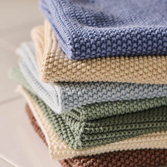 Karklud Mynte Cornflower strikket