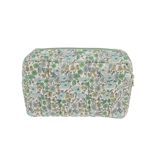 POUCH SQUARE / LIBERTY POPPY AND DAISY TEAL