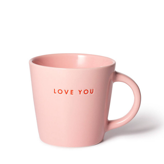 Ceramic cappucino cup 250ml - LOVE YOU pink