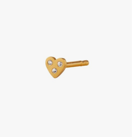 I love your heart Earring Gold - Single