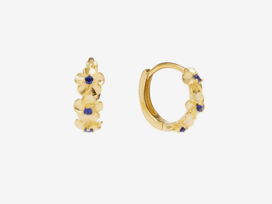 Aster Crystal hoops / Midnight