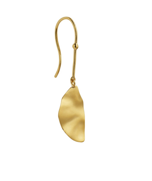 Hook with golden reflection moon earring right