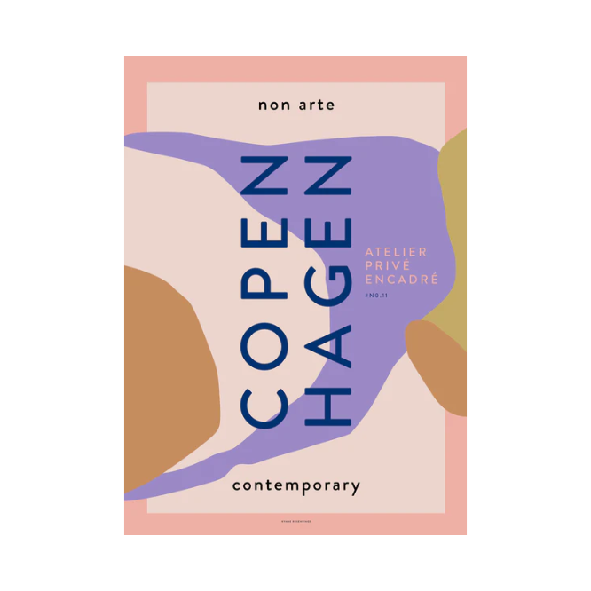 Copenhagen V2 50 x 70 cm m. ramme (Kun afhentning)