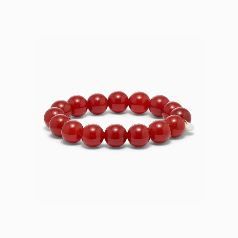 Petite Rød Jade Stretch / Armbånd / Stor