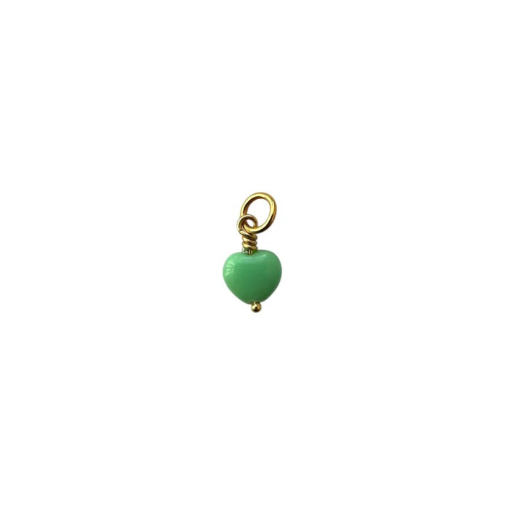 FRENCH PETITE HEART PENDANT / Vedhæng / Seafoam
