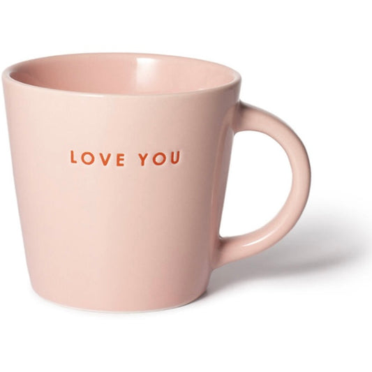 Ceramic cappucino cup 250ml - LOVE YOU pink