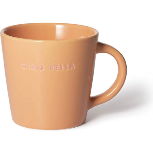 Ceramic cappucino cup 250ml - CIAO BELLA orange