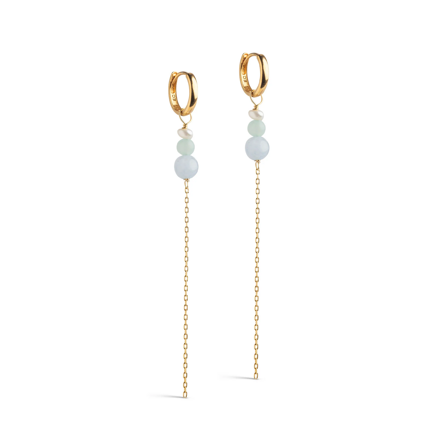 Jana Hoops / Pearl, Light Green and Light Blue