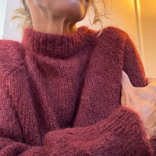 Peace sweater / Winerød