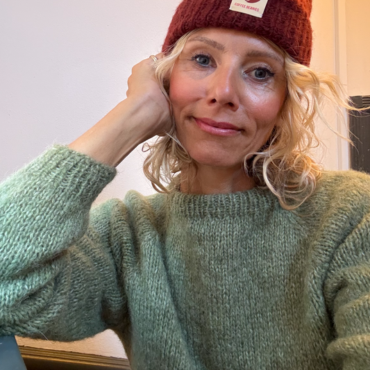 Peace sweater / Army Grøn