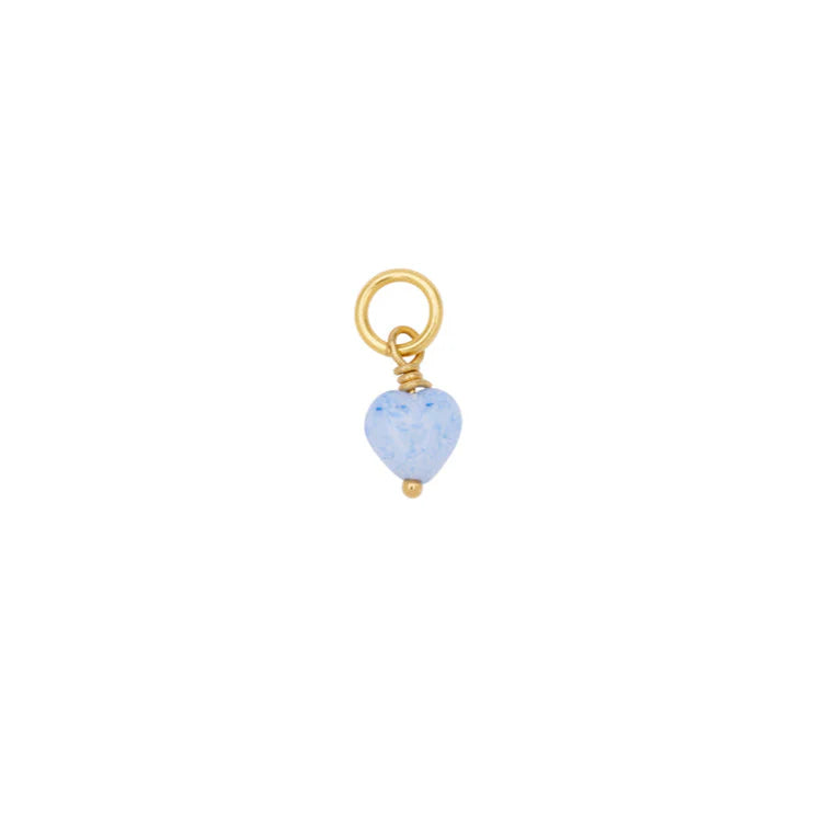 French mini heart vedhæng / Sky