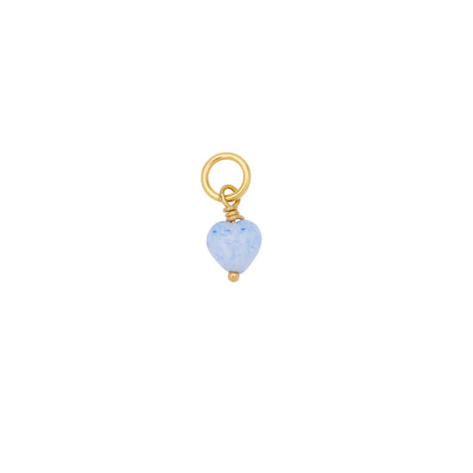 French mini heart vedhæng / Sky