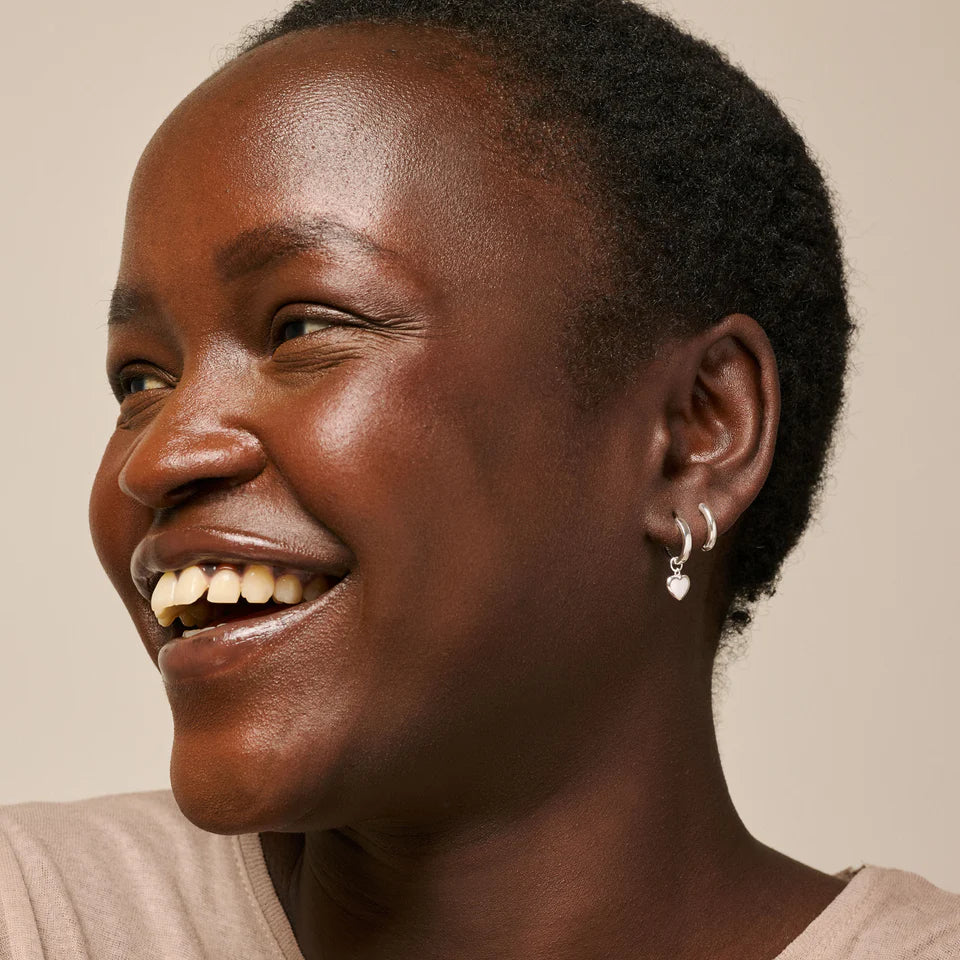 Chunky classic hoops SØLV