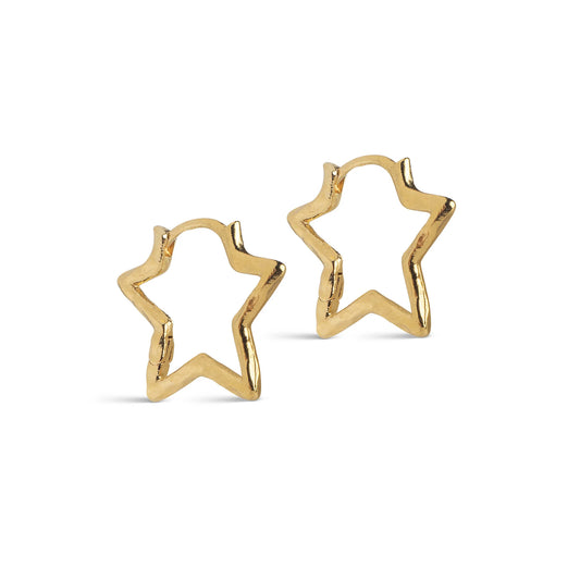 Øreringe Organic Star / Medium / Guld