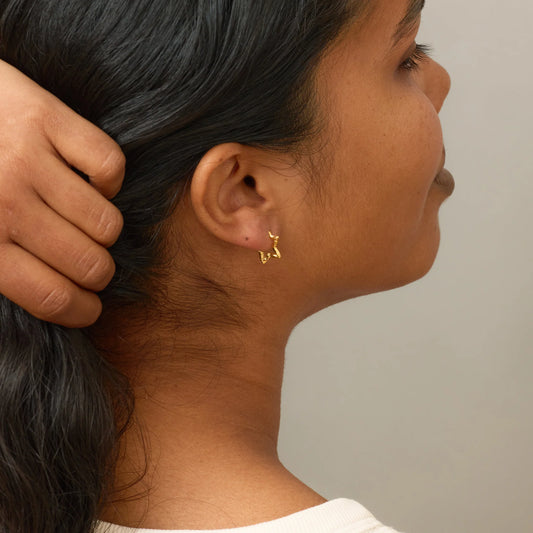 Øreringe Organic Star / Small / Guld