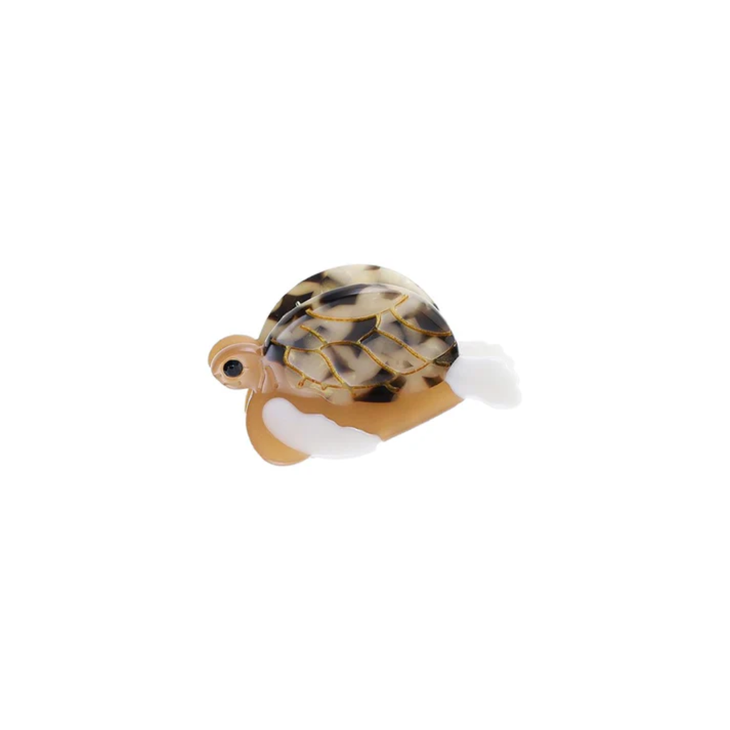 Mini Skildpadde Hårklemme / Brun