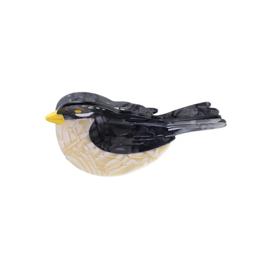 Spurv Hårklemme / Sort/Råhvid