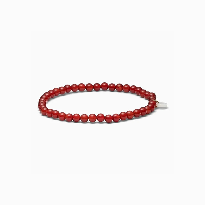 Petite Rød Jade Stretch / Armbånd / Lille