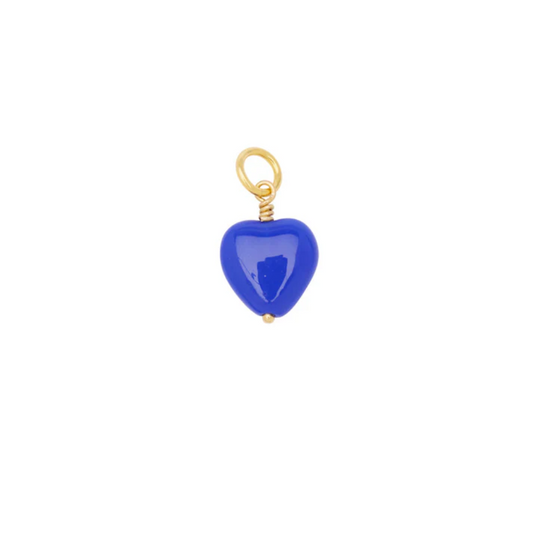 FRENCH HEART PENDANT / Vedhæng / Blå