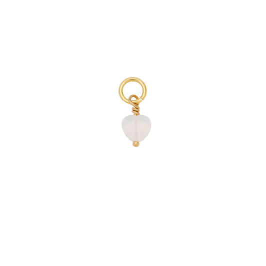 FRENCH MINI HEART PENDANT / Vedhæng / Ivory