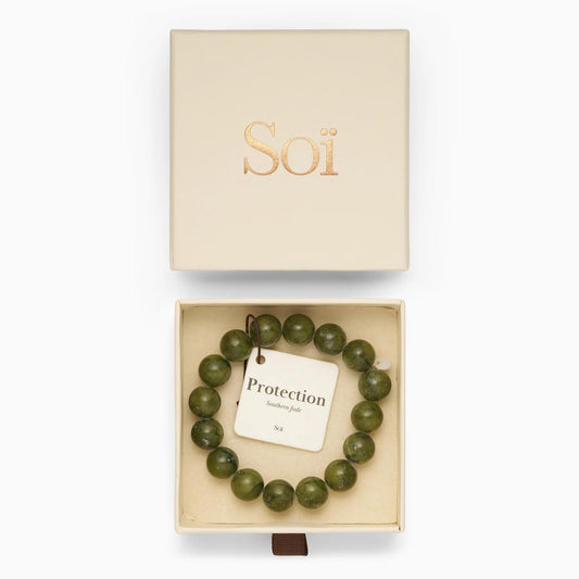 Chunky Southern Jade Stretch / Armbånd / Stor