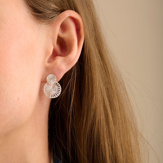 Small Starlight Earrings / Silver