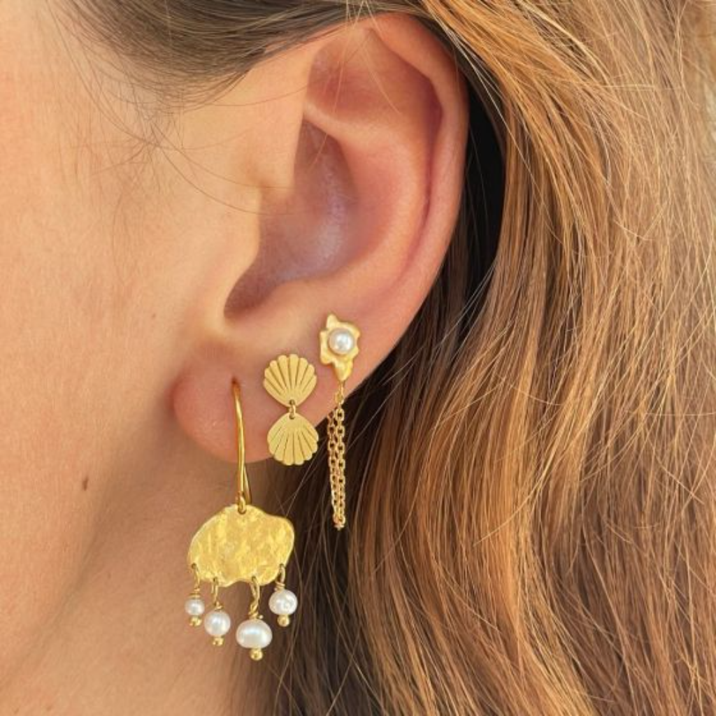 TWO PETIT SHELL EARRING