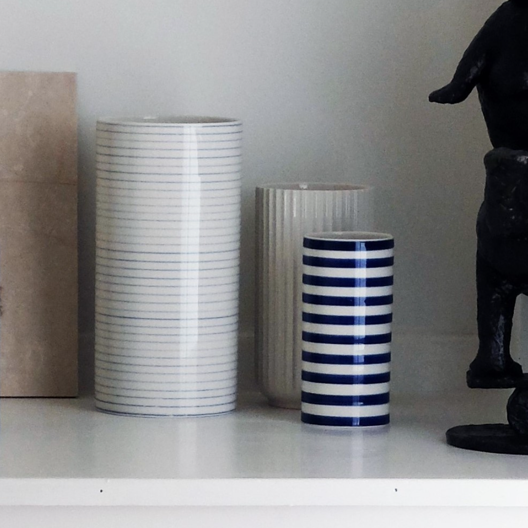 Stripes Vase Small / Blue