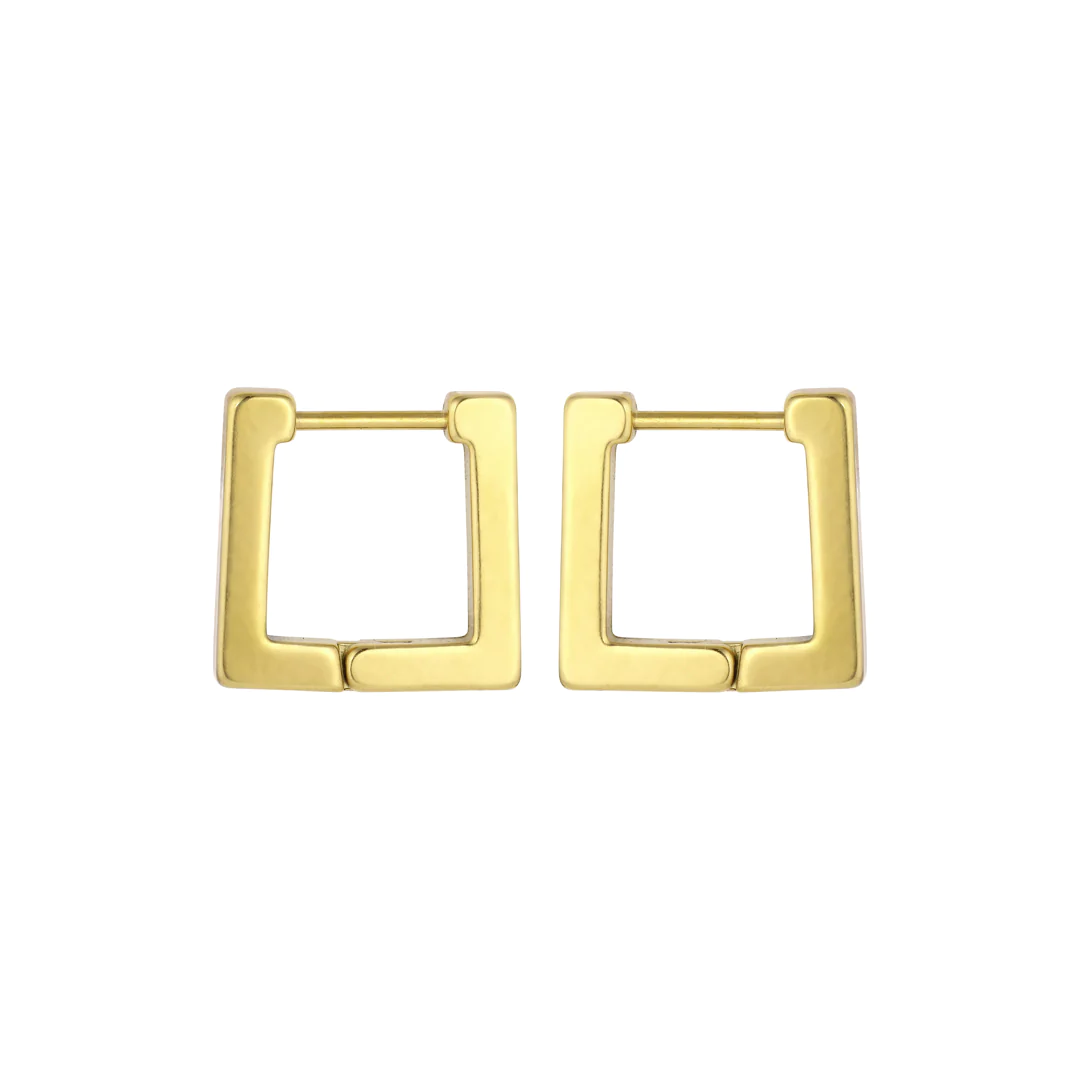 Shape earring Small square Gold