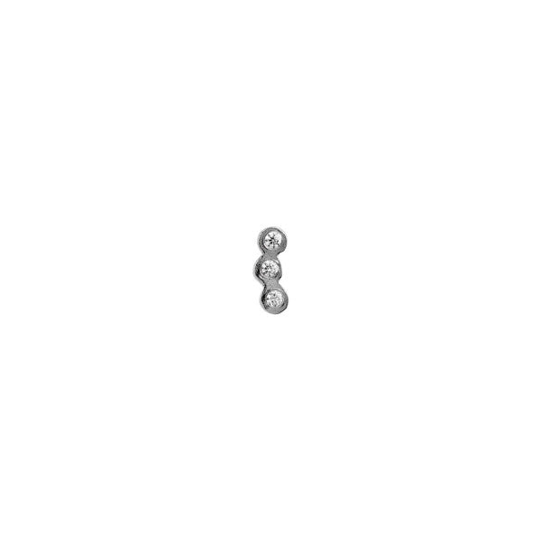 Three dots earring piece silver
